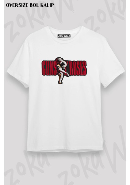 Guns N' Roses Rock Müzik V44 Baskılı Oversize Tişört Unisex