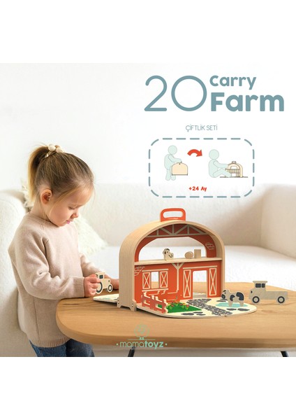 Carry Farm - Ahşap Çiftlik Oyun Seti