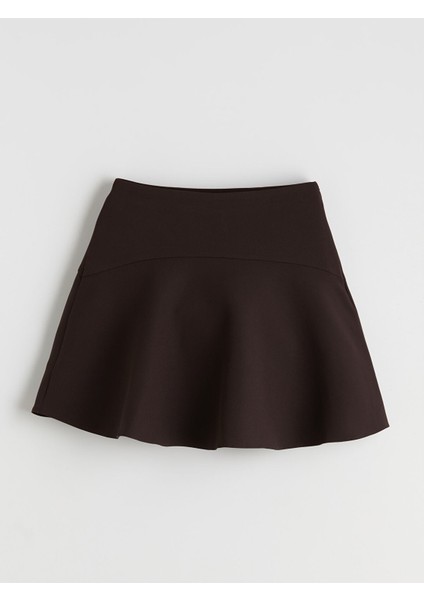 Yeni Sezon Beli Lastikli Mini Kloş Şortlu Etek