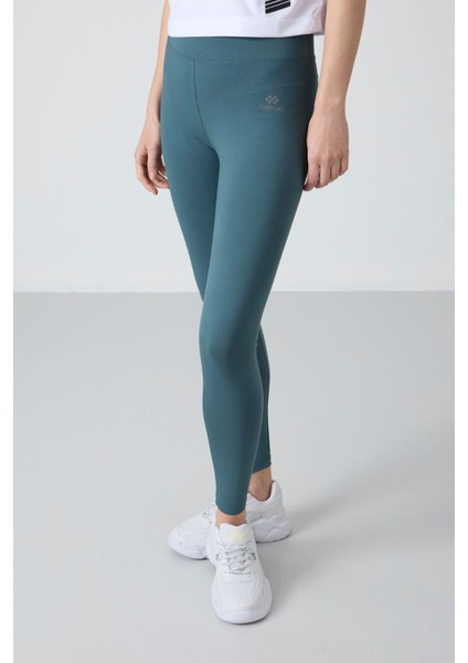 Orman Yeşili Yüksek Bel Toparlayıcı Slim Fit Dar Paça Kadın Tayt - 94011