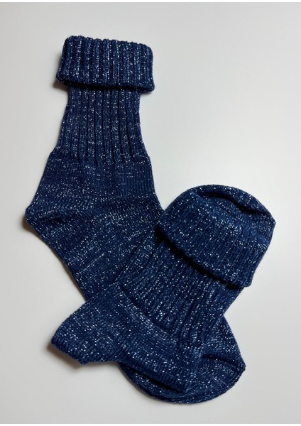 Pamuklu Fitilli Simli Kadın Çorabı modelleri