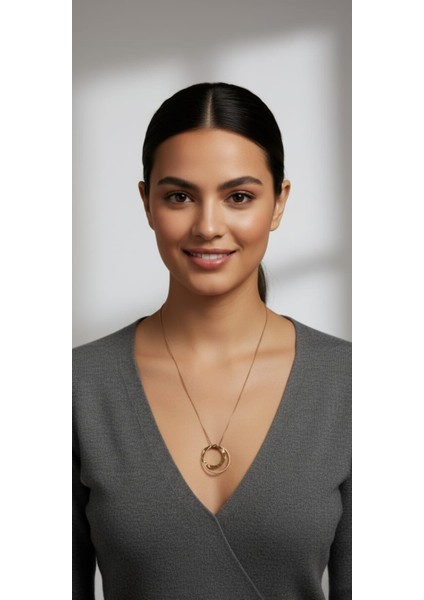 Esu Halka Detay Uzun Kolye