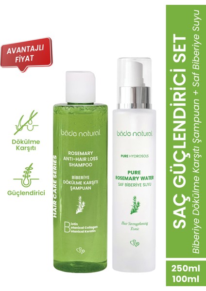 Biberiye Dökülme Karşıtı ve Güçlendirici Saç Toniği & Şampuan