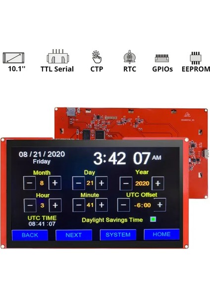 NX1060P101-011C-I - 10.1inç Intelligent Seri Usart Hmı Kapasitif Ekran