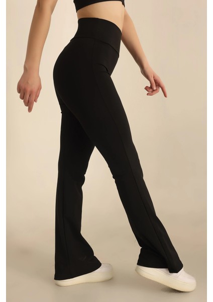 Premium Içi Polarlı, Şardonlu,dalgıç, Ispanyol Paça, Toparlayıcı, Kışlık Örme Tayt Pantalon Siyah fırsatları