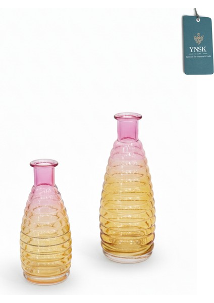 Svea | 2 'li Minimalist Dekor Çok Renkli Cam Vazo modelleri