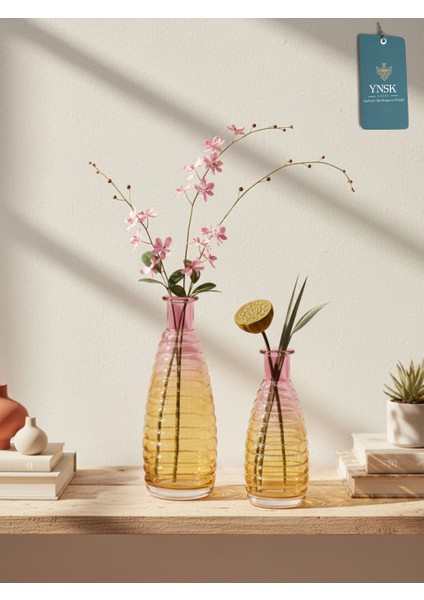 Svea | 2 'li Minimalist Dekor Çok Renkli Cam Vazo