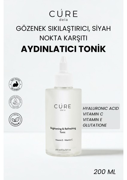 Siyah Nokta Karşıtı, Gözenek Sıkılaştırıcı, Leke Karşıtı, Aydınlatıcı Tonik 200 ml