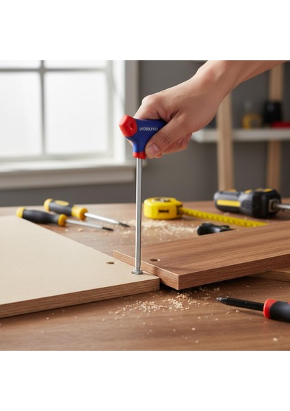 WP200543 8 Parça Cr-V T Tipi Uzun Delikli Torx Profesyonel Allen Anahtar Takımı indirimleri