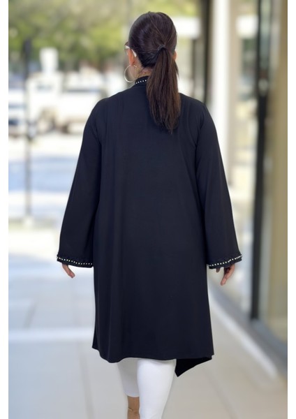 Kol Manşetleri Dantel Şal Yaka Taş Işlemeli Uzun Mevsimlik Kap Ceket fiyatları