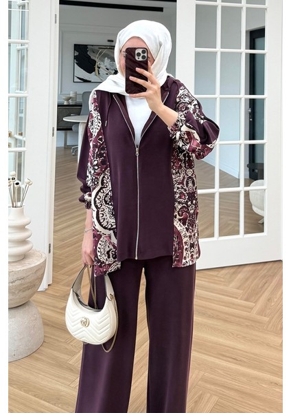 Desenli Oysho Ikili Takım 1653 - Bordo fiyatları