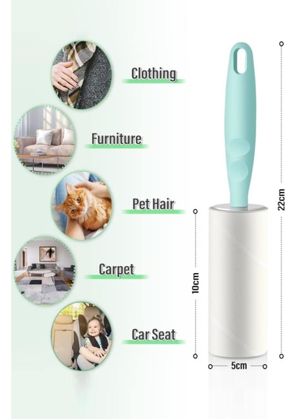 Saplı Tüy Bırakmayan Yapışkan Rulo 60 Sayfa 11 Yedekli Tüy Toplayıcı Set fiyatları