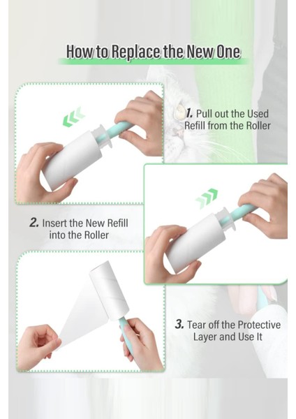Saplı Tüy Bırakmayan Yapışkan Rulo 60 Sayfa 11 Yedekli Tüy Toplayıcı Set modelleri