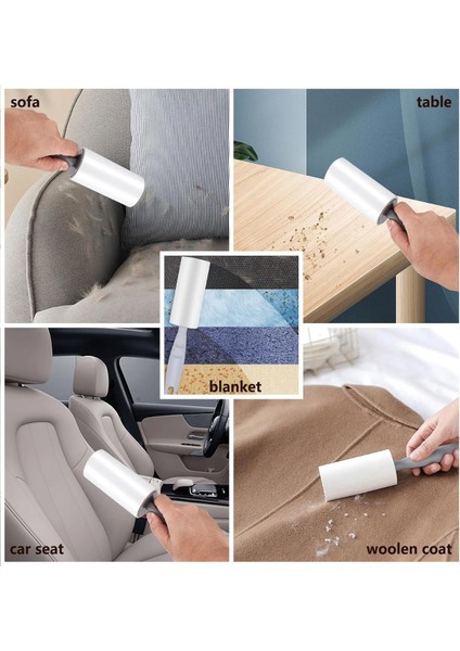 Saplı Tüy Bırakmayan Yapışkan Rulo 60 Sayfa 11 Yedekli Tüy Toplayıcı Set indirimleri