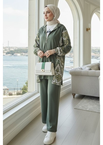 Desenli Oysho Ikili Takım 1653 - Haki