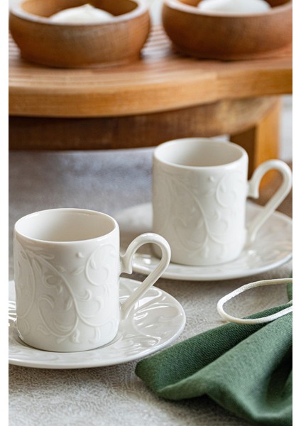 Bahar 4 Parça 2 Kişilik Porselen Kahve Fincan Takımı fiyatları