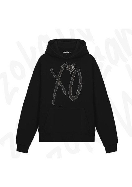 The Weeknd, Xo Tasarım Baskılı Kapşonlu Sweatshirt