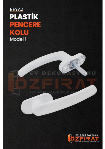 Pimapen Pvc Pencere Kolu – Plastik – Beyaz – Model 1 – (2 Adet) fırsatları