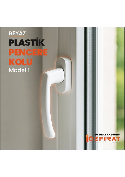 Pimapen Pvc Pencere Kolu – Plastik – Beyaz – Model 1 – (2 Adet) indirimleri