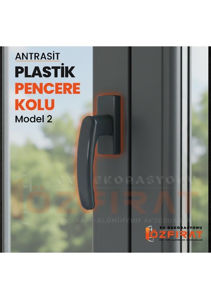 Pimapen Pvc Pencere Kolu – Plastik – Antrasit – Model 2 – (1 Adet) fırsatları