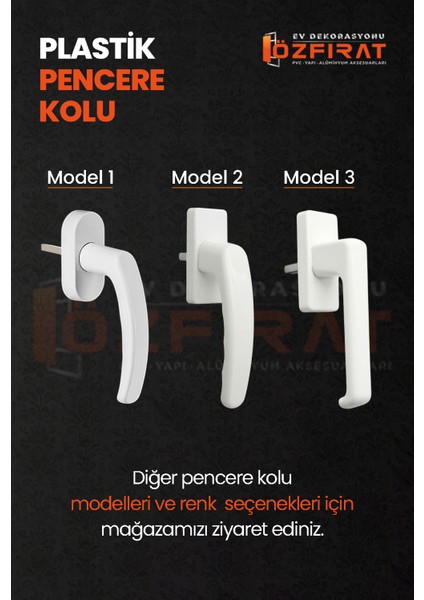 Pimapen Pvc Pencere Kolu – Plastik – Antrasit – Model 2 – (1 Adet) indirimleri