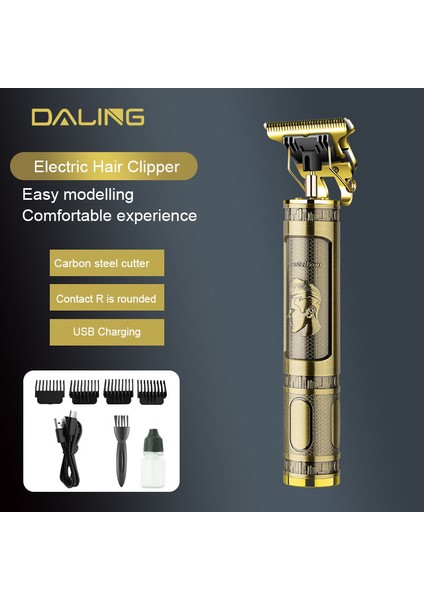 PS-033 Çelik Kasa Profesyonel T-bıçak Saç Sakal Ense Ve Çizim Tıraş Makinesi fırsatları