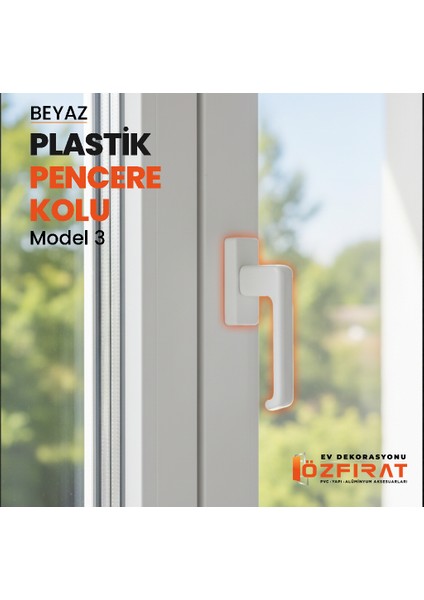 Pimapen Pvc Pencere Kolu – Plastik – Beyaz – Model 3 – (1 Adet) fırsatları