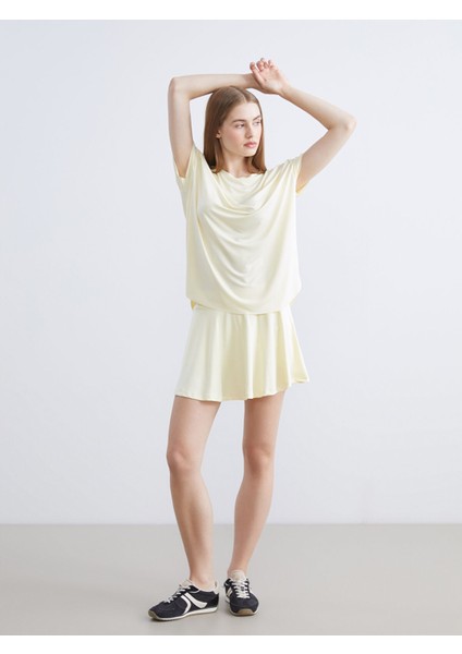 Yeni Sezon Beli Lastikli Kadın Spor Şort Etek