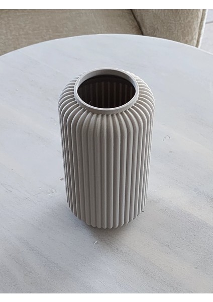 Ribbed Dekoratif Vazo – Modern Silindirik Tasarım (Çoklu Renk Seçeneği) modelleri