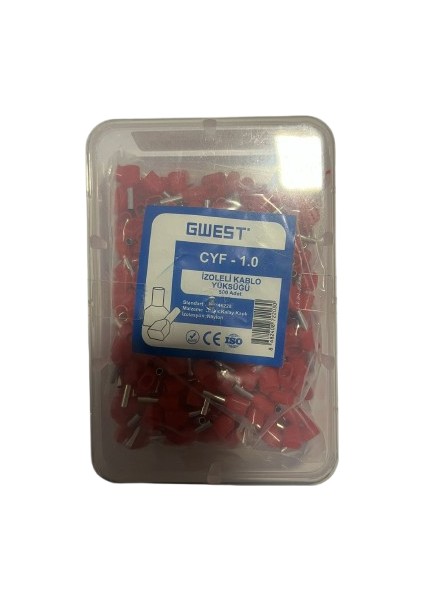 Izoleli Kablo Yüksüğü Cyf-1,0 Kırmızı Adet 500