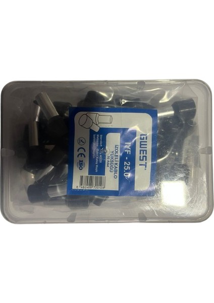 Izoleli Kablo Yüksüğü Iyf-25,0 Siyah Adet 50