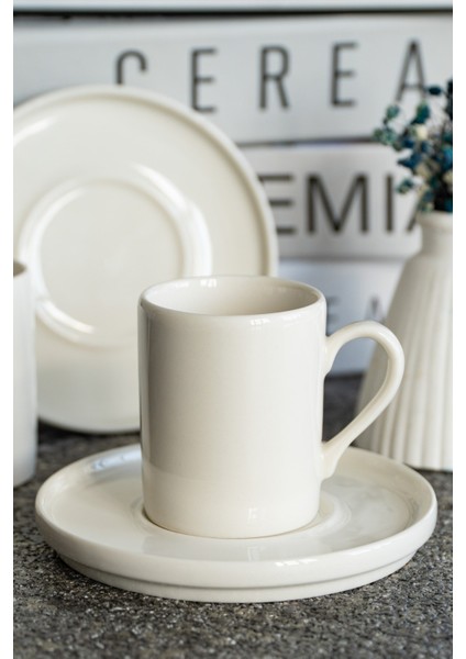 Rüya 4 Parça 2 Kişilik Porselen Kahve Fincan Takımı