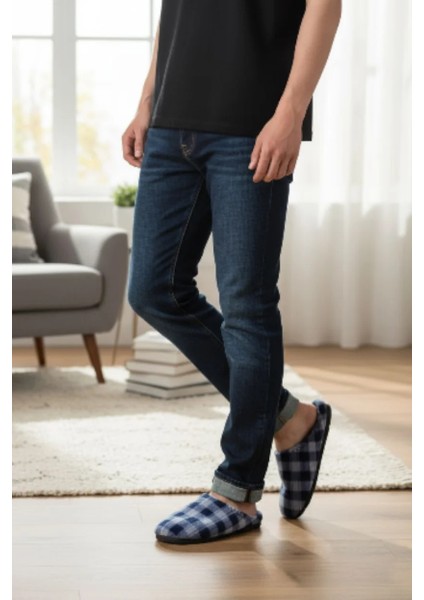 Unısex Ekoseli Kaymaz Sessiz Yumuşak Taban Ev Terlik fiyatları