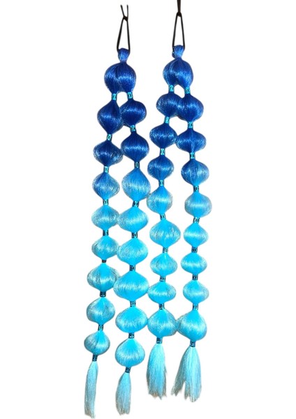 Prenses Elsaa Karlar Ülkesi Mavi Payetli Kabarık Elbise + 2 Adet Mavi Simli Bubble Saç Seti indirimleri