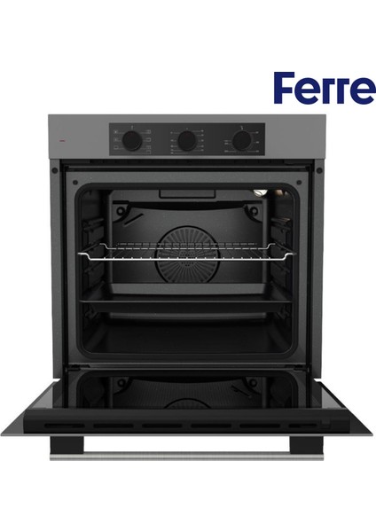 Flowart&silentart Juve/sessiz Antrasit Gri Ankastre Set (D081-SA + QBL62CPR +SC408-WFA 1'wok)