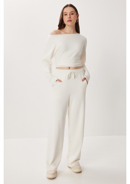 Yumuşak Modal Bluz Pantolon Takım LCI0060 Kemik fiyatları