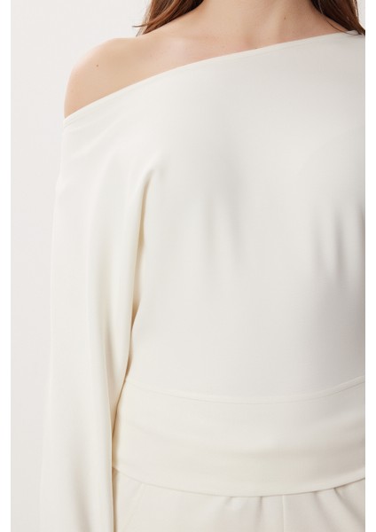 Yumuşak Modal Bluz Pantolon Takım LCI0060 Kemik indirimleri