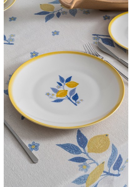 Limon Desenli 12 Kişilik 48 Parça Premium Porselen Yemek Takımı fırsatları