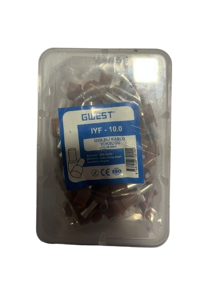 Izoleli Kablo Yüksüğü Iyf-10,0 Kahverengi Adet 100