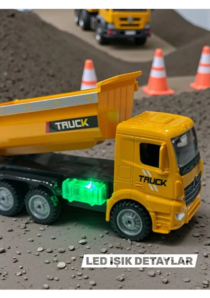 Pilli Sesli Işıklı 360 Derece Full Hareketli Çarp Dön 20 cm Inşaat Aracı Kamyon fiyatları