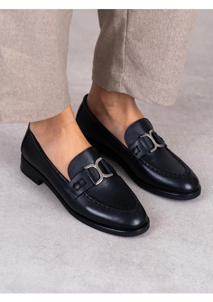 Bilora Siyah Hakiki Deri Kadın Makosen fırsatları