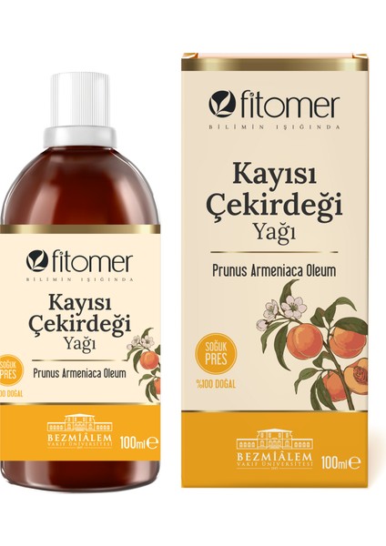 Kayısı Çekirdeği Yağı 100 ml Soğuk Sıkım %100 Doğal