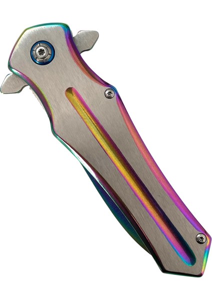 Mtech Gökkuşağı Detaylı Kemer Klipsli Çelik Kamp Çakısı fiyatları