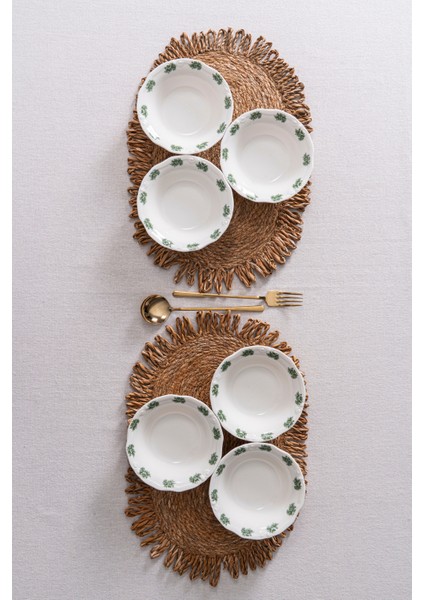 Vintage Flowers Green 15 cm 6’lı Porselen Çorba Kasesi Seti fiyatları