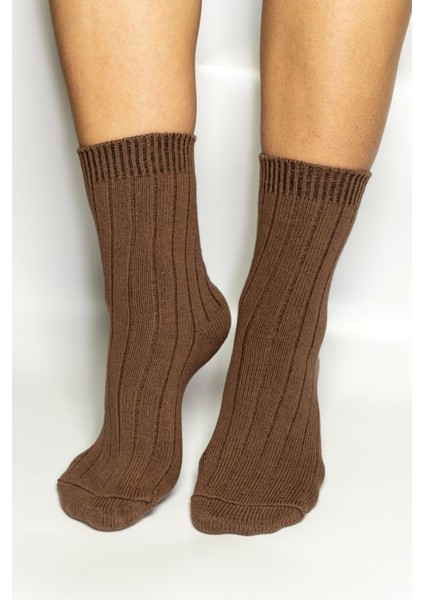 Pamuklu Kalın Dokulu Kışlık Kadın Çorabı 3'lü Set modelleri