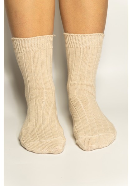 Pamuklu Kalın Dokulu Kışlık Kadın Çorabı 3'lü Set