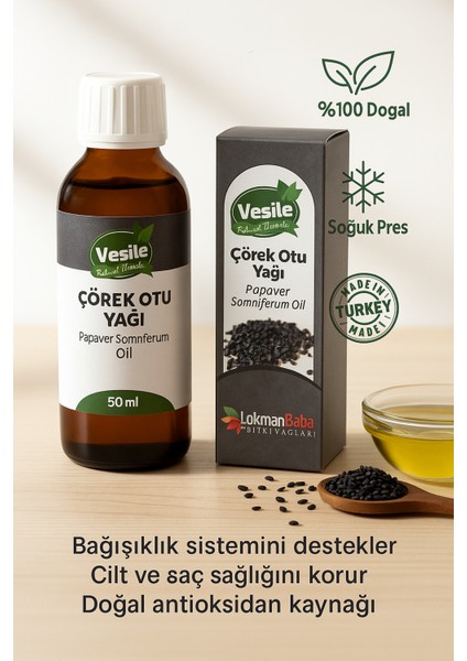 Çörek Otu Yağı - Soğuk Sıkım - 50 ml modelleri