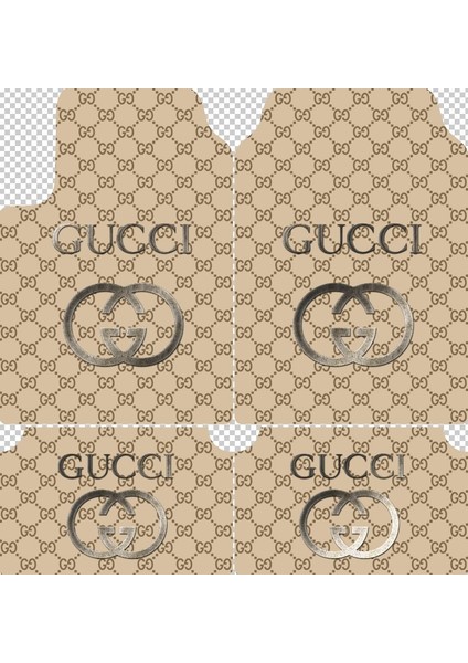 Gucci Desenli Araba Paspası – 4’lü Set