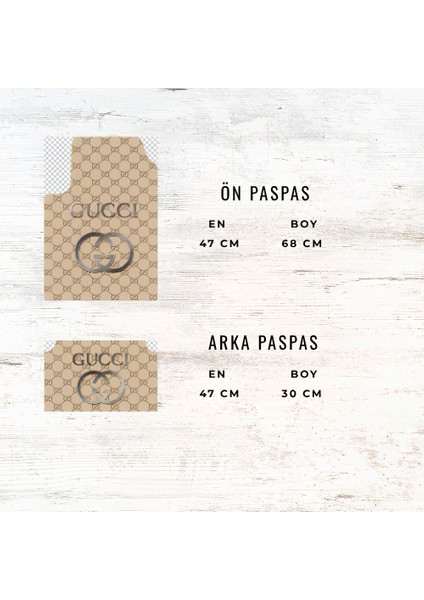 Gucci Desenli Araba Paspası – 4’lü Set fırsatları