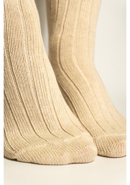 Pamuklu Kalın Dokulu Kışlık Kadın Çorabı 3'lü Set